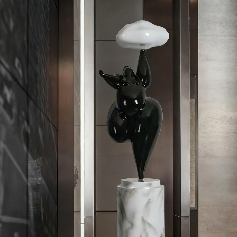 منحوتة زخرفية من الألياف الزجاجية على طراز رفع السحاب